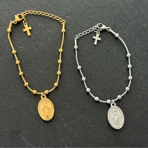 VIRGIN MARY ROSARY STYLE BRACELET